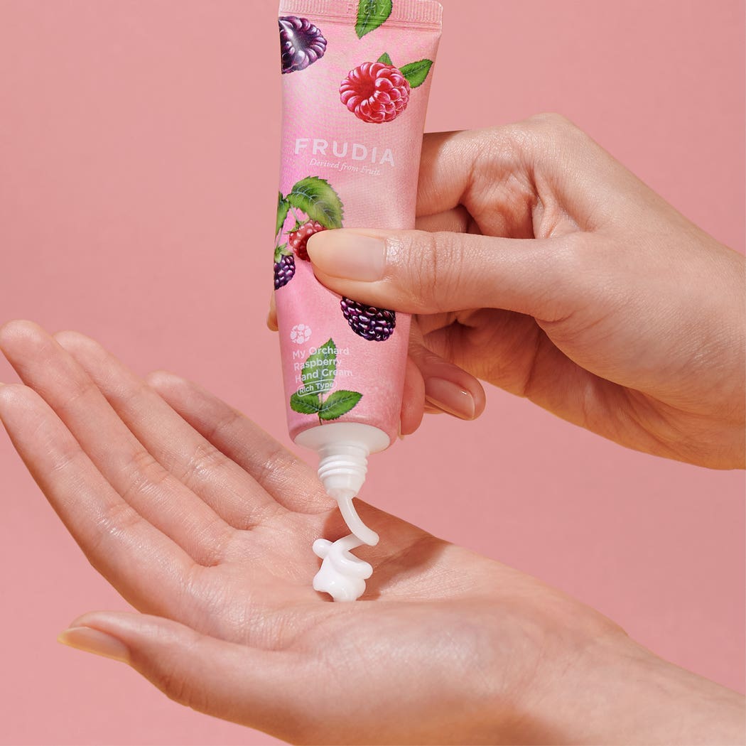 FRUDIA My Orchard Hand Cream Raspberry vegan ενυδατική κρέμα χεριών με άρωμα βατόμουρο